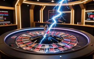 Lightning Roulette mit elektrischen Blitzen &uuml;ber dem Roulette-Tisch